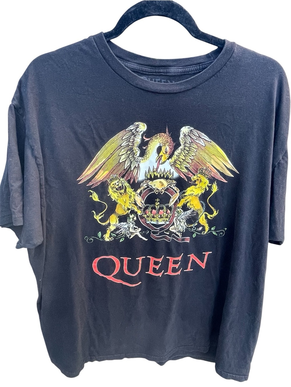 Queen Band Crest T-Shirt Freddie Mercury Graphic Tee Rock Band unisex Classic